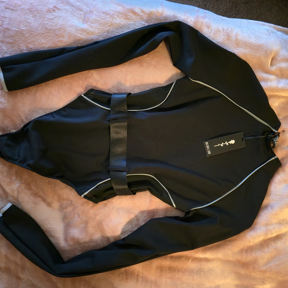 POSTER GIRL Black and White Long Sleeve Bodysuit - Picture 6 of 8